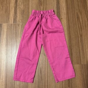 Vintage Kids Fuchsia Drawstring Wide Leg Pants
